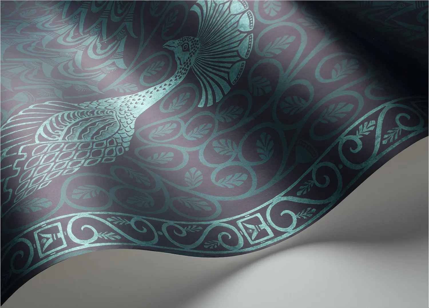 Cole&Son Pavo Parade Tapete Pfauenmotiv Metallic