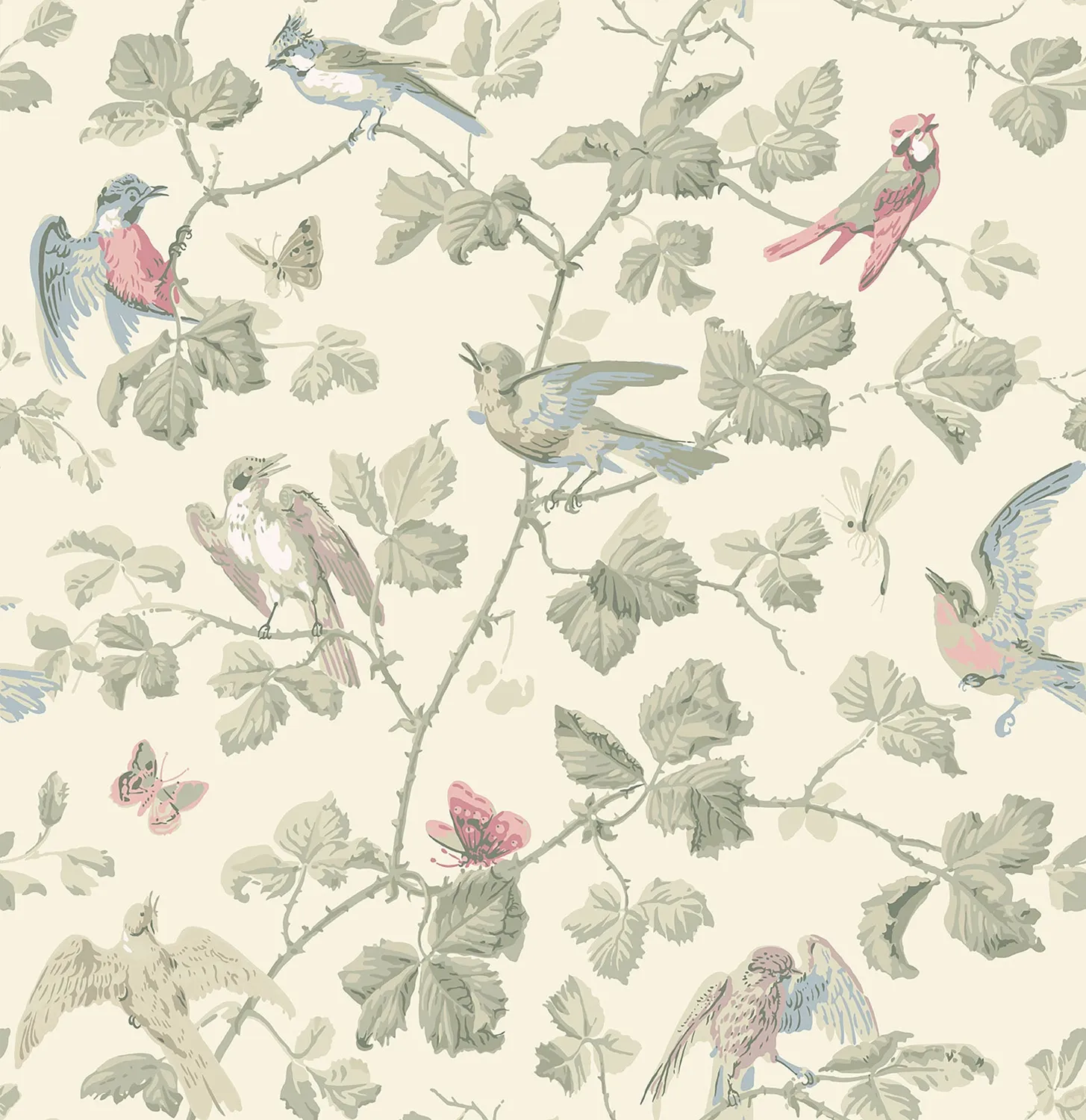 Cole & Son Winter Birds Tapete Muster Vögel
