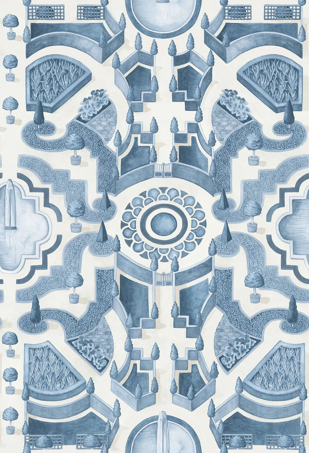 Cole&Son Botanica Topiary Tapetenmuster Aquarell-Blätter