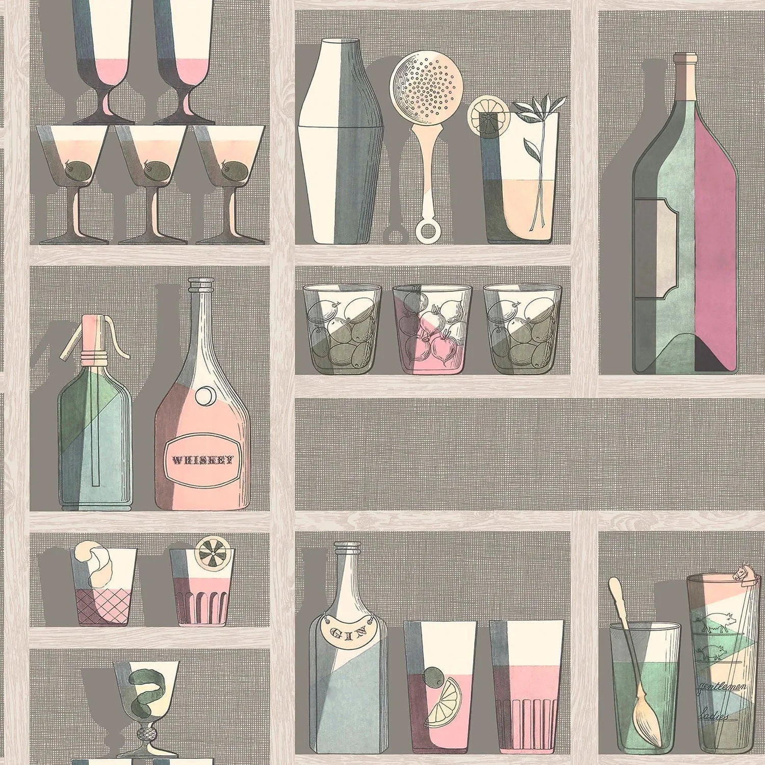 Cole & Son Cocktails Tapetenmuster Fornasetti