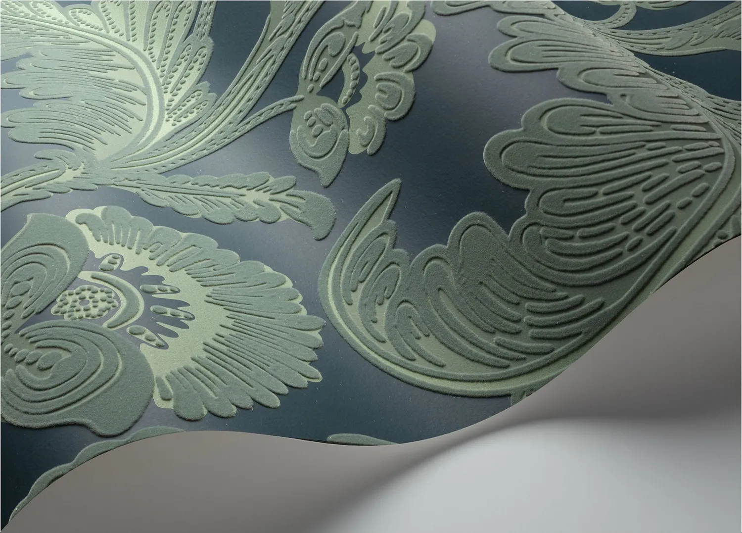Cole&Son Fanfare Flock Tapete Blätter