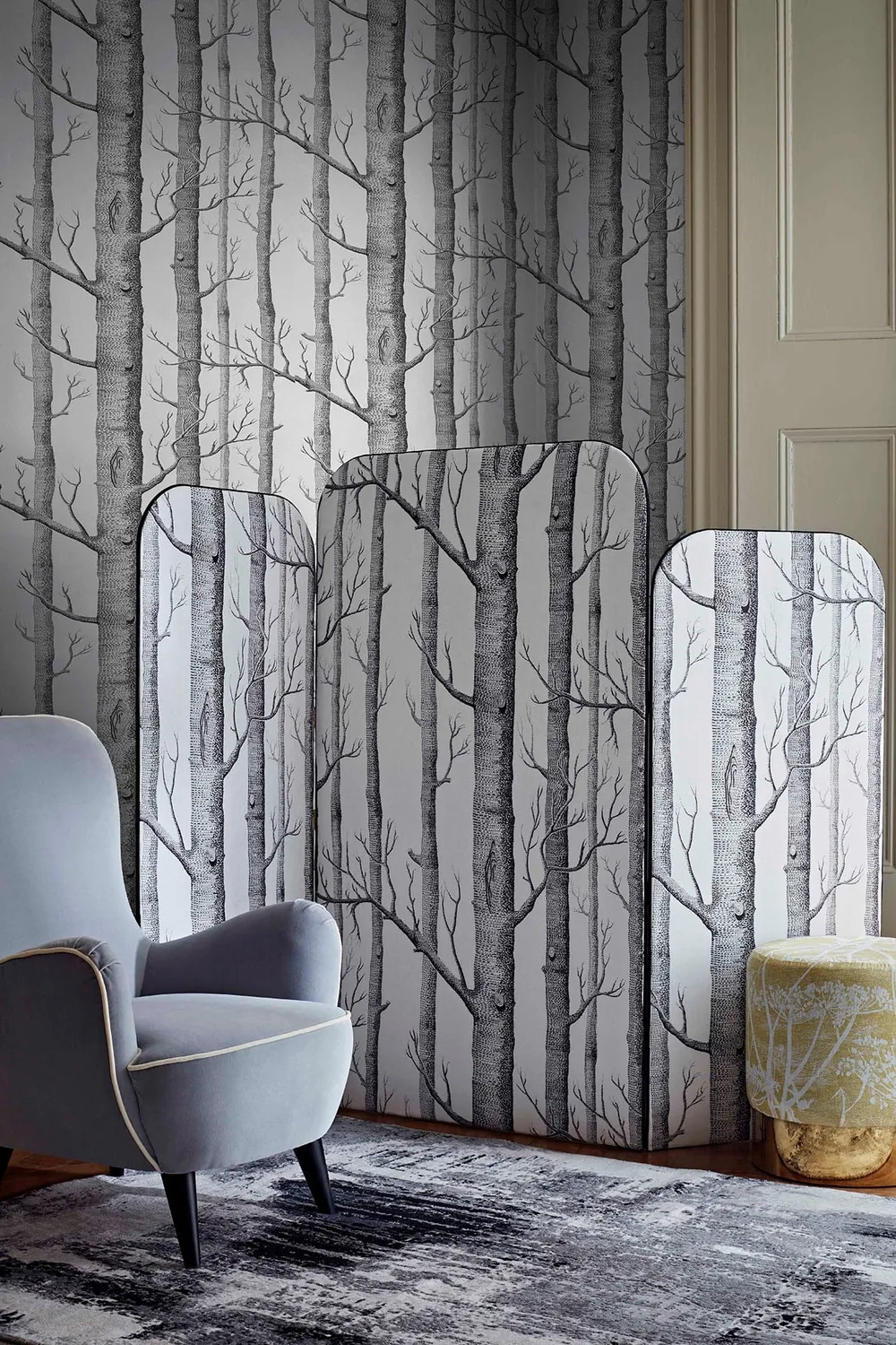 Cole & Son Woods Stoffmuster Leinenunion Baum