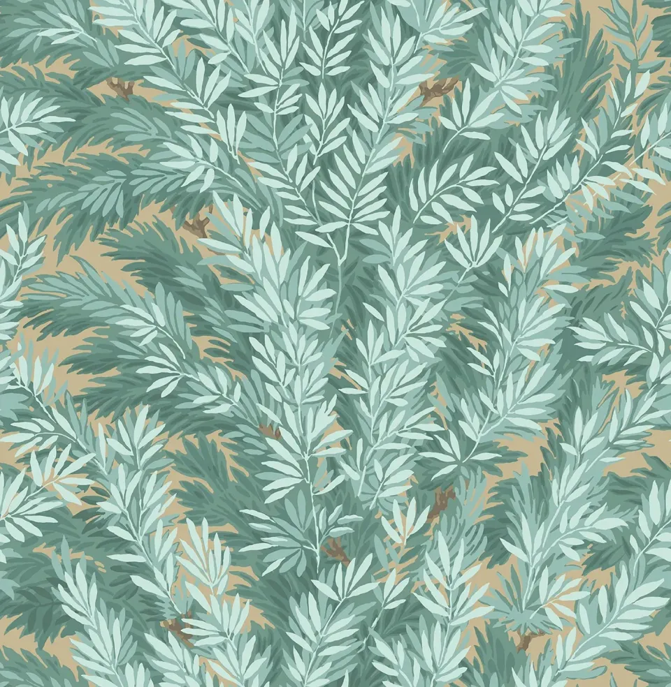 Cole&Son Florencecourt Tapete Blattgrün