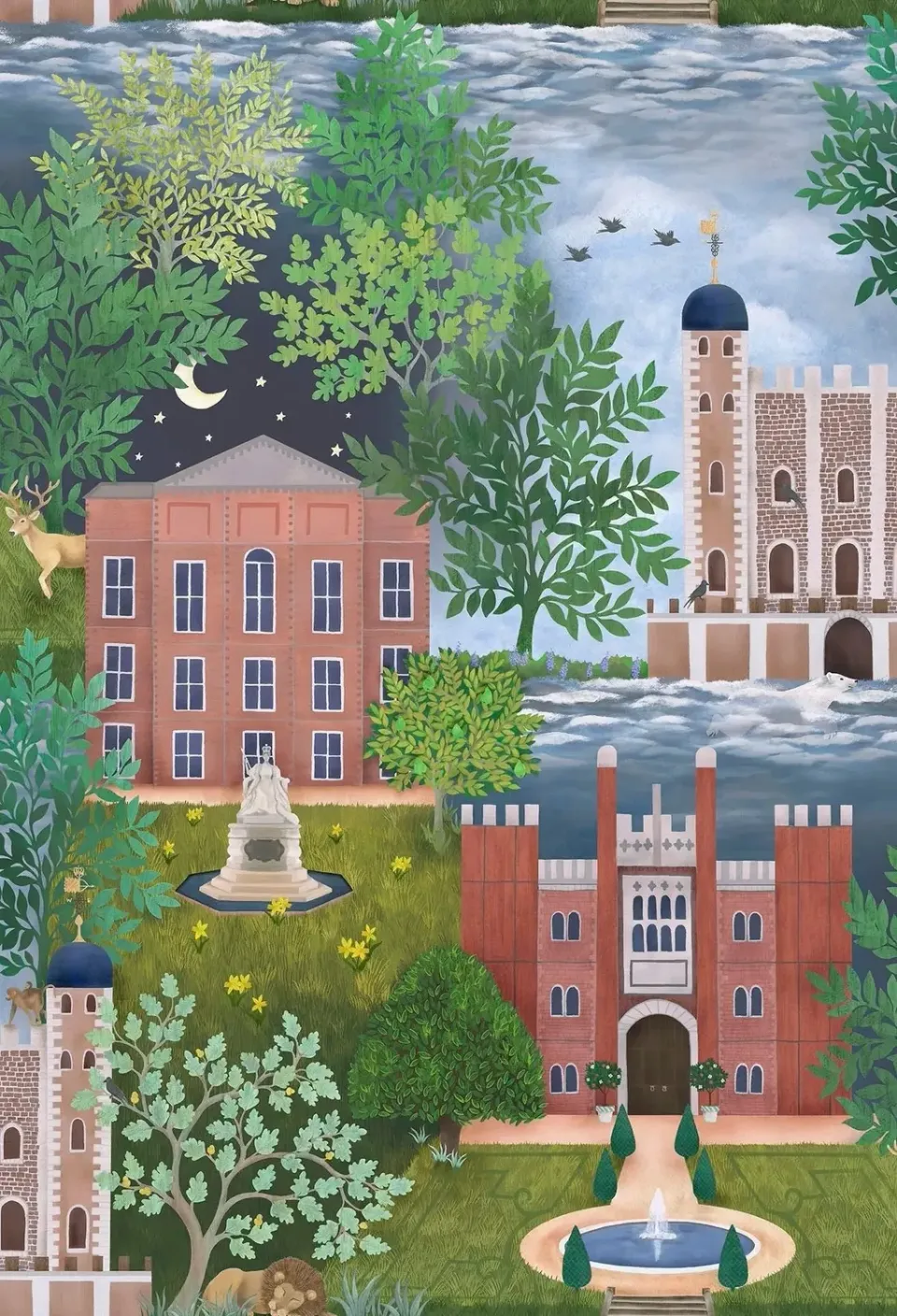 Cole&Son Palace Tales Tapete Toile-Motiv Paläste
