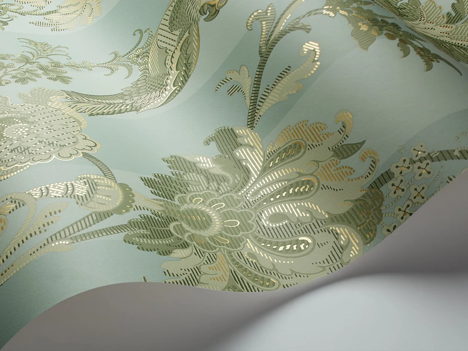 Cole & Son Zerzura Tapete mit Kakadu-Blütenmuster