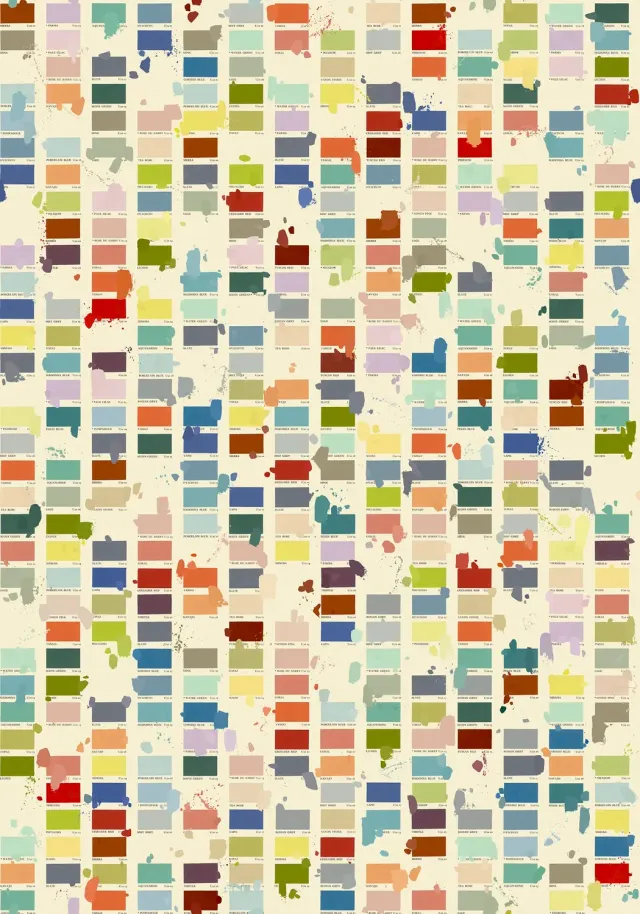 Cole & Son Coles Colour Card Tapete Pinselstrich