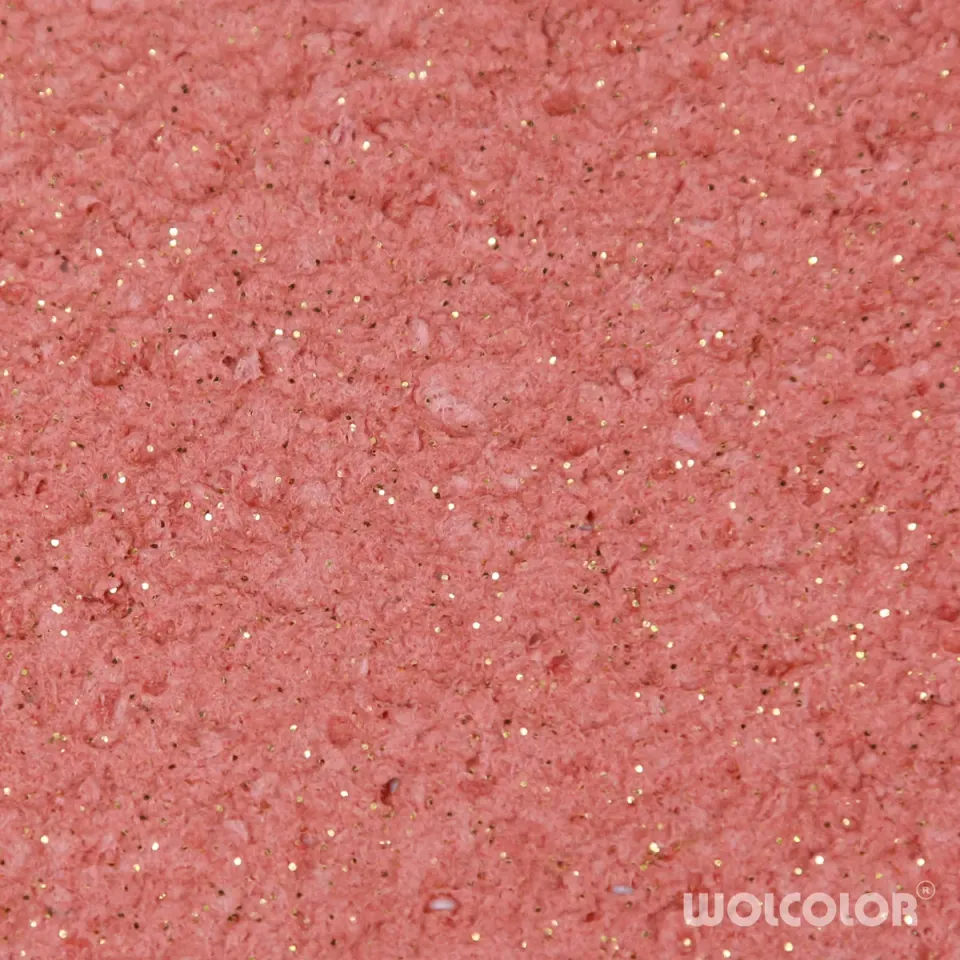 Wolcolor Blassrotgold Baumwollputz mit Goldglitzer