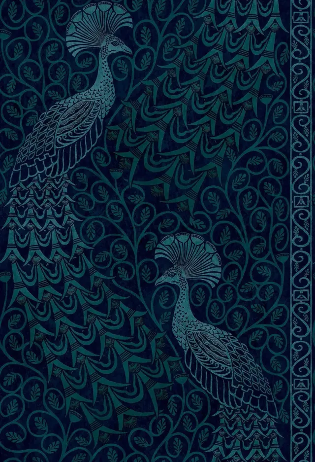 Cole&Son Pavo Parade Tapete Pfauenmotiv Metallic