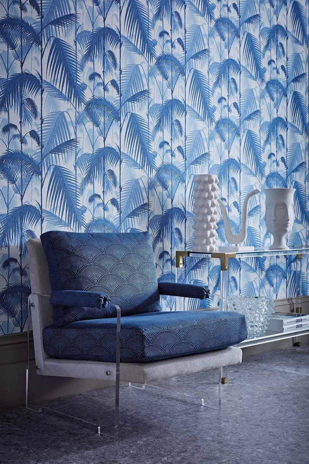 Cole & Son Feather Fan Jacquard Stoffmuster geometrisch