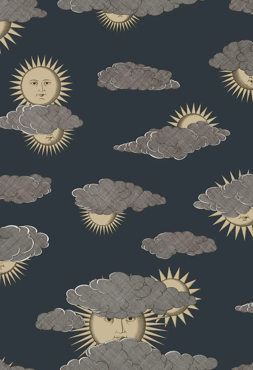Cole&Son Senza Tempo Soli e Nuvole Tapetenmuster Sonne