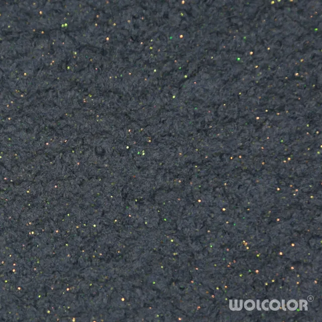 Wolcolor Classic Black Magic Baumwollputz schwarz Glitzer