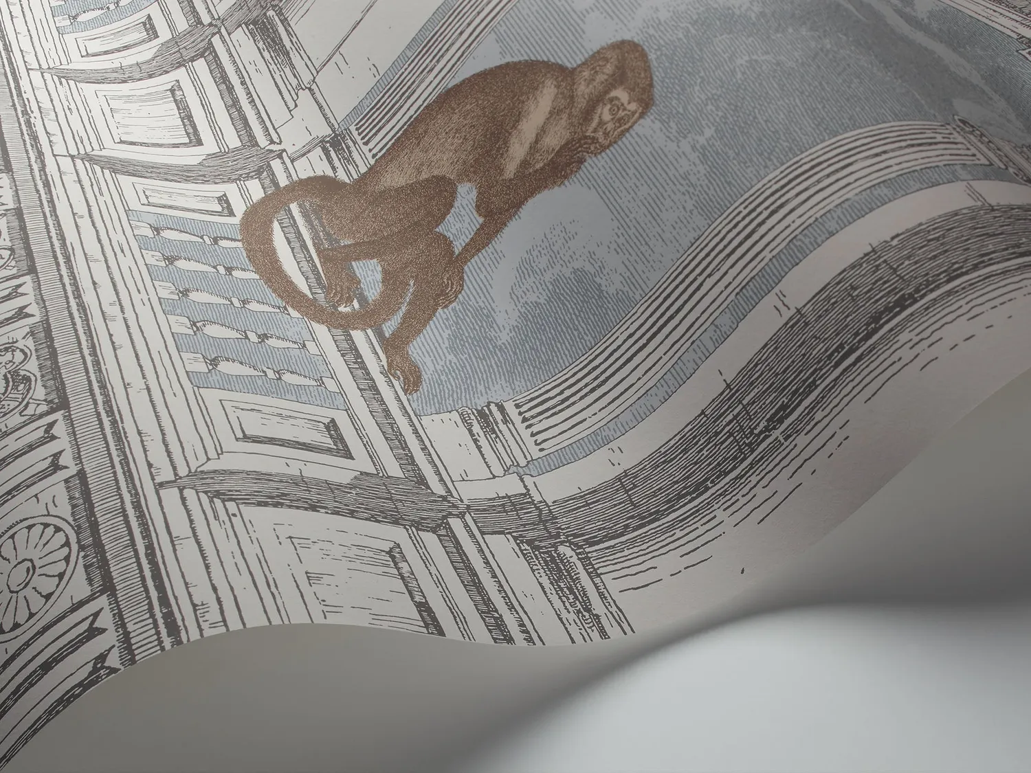 Cole&Son Fornasetti Procuratie con vista Tapete Affen-Motiv