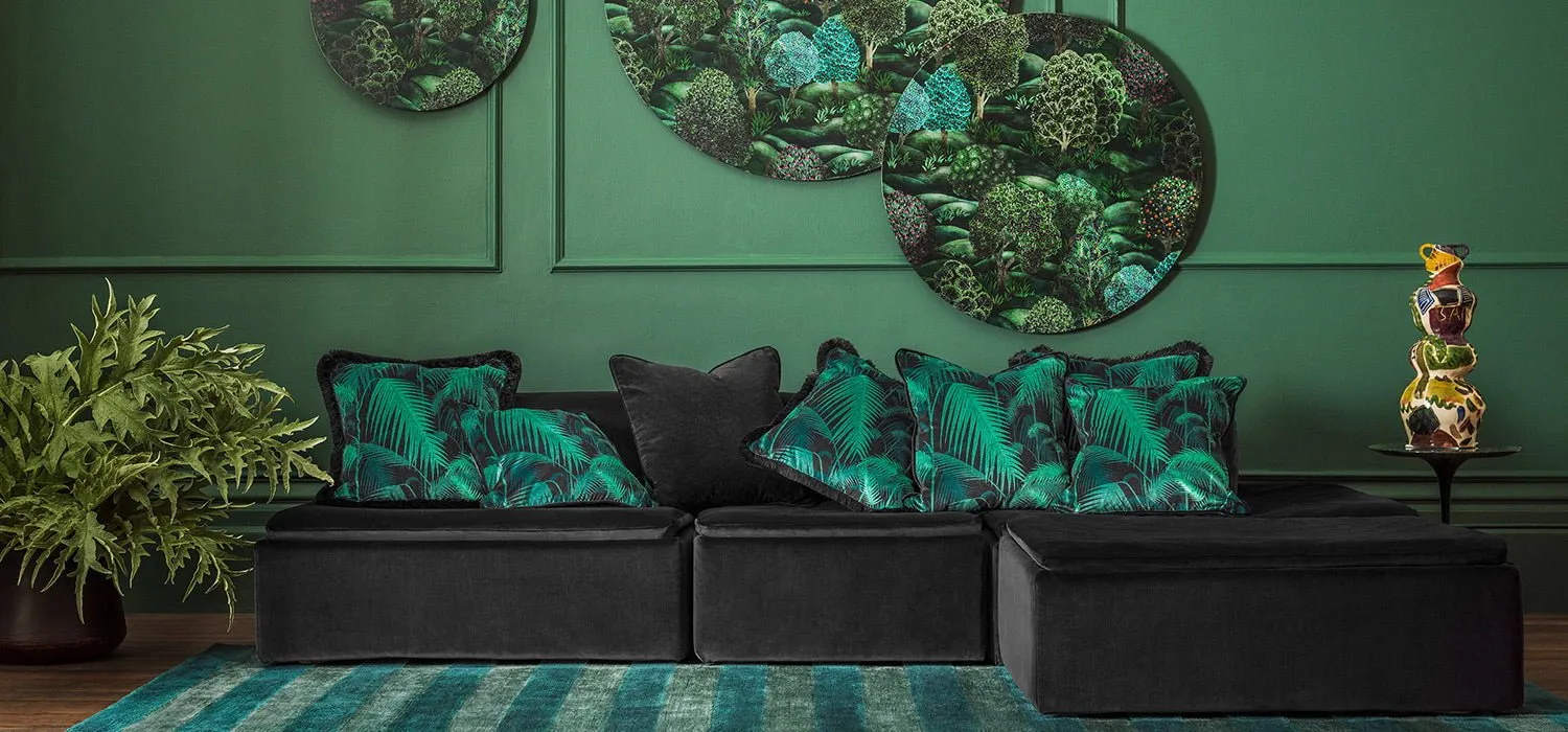Cole&Son Palm Jungle Samtkissen