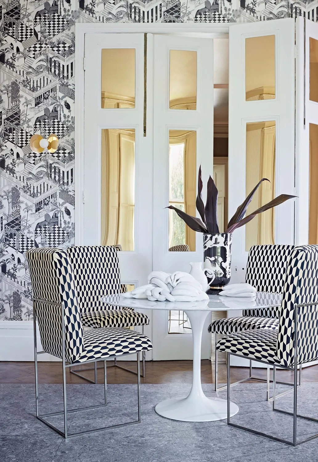 Cole & Son Tile Jacquard Stoffmuster Fliesenoptik