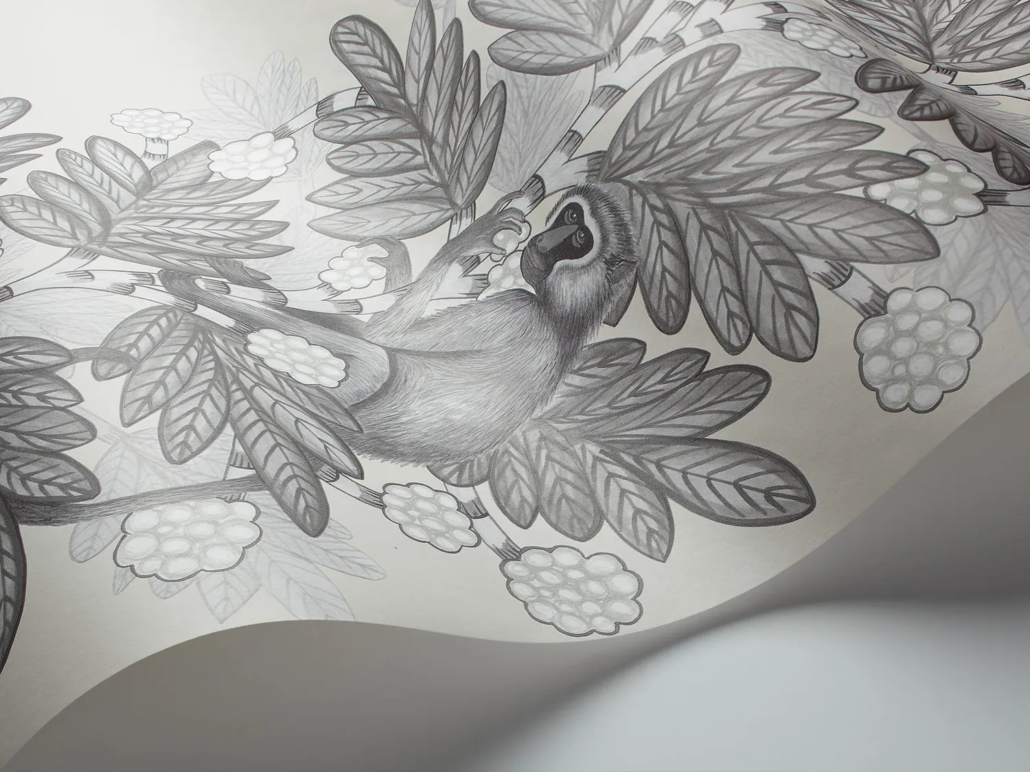 Cole & Son Acacia Tapetenmuster Streifen Affen