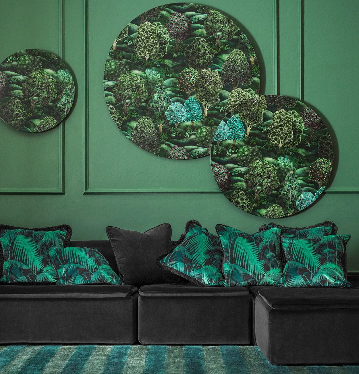 Cole&Son Palm Jungle Samtkissen