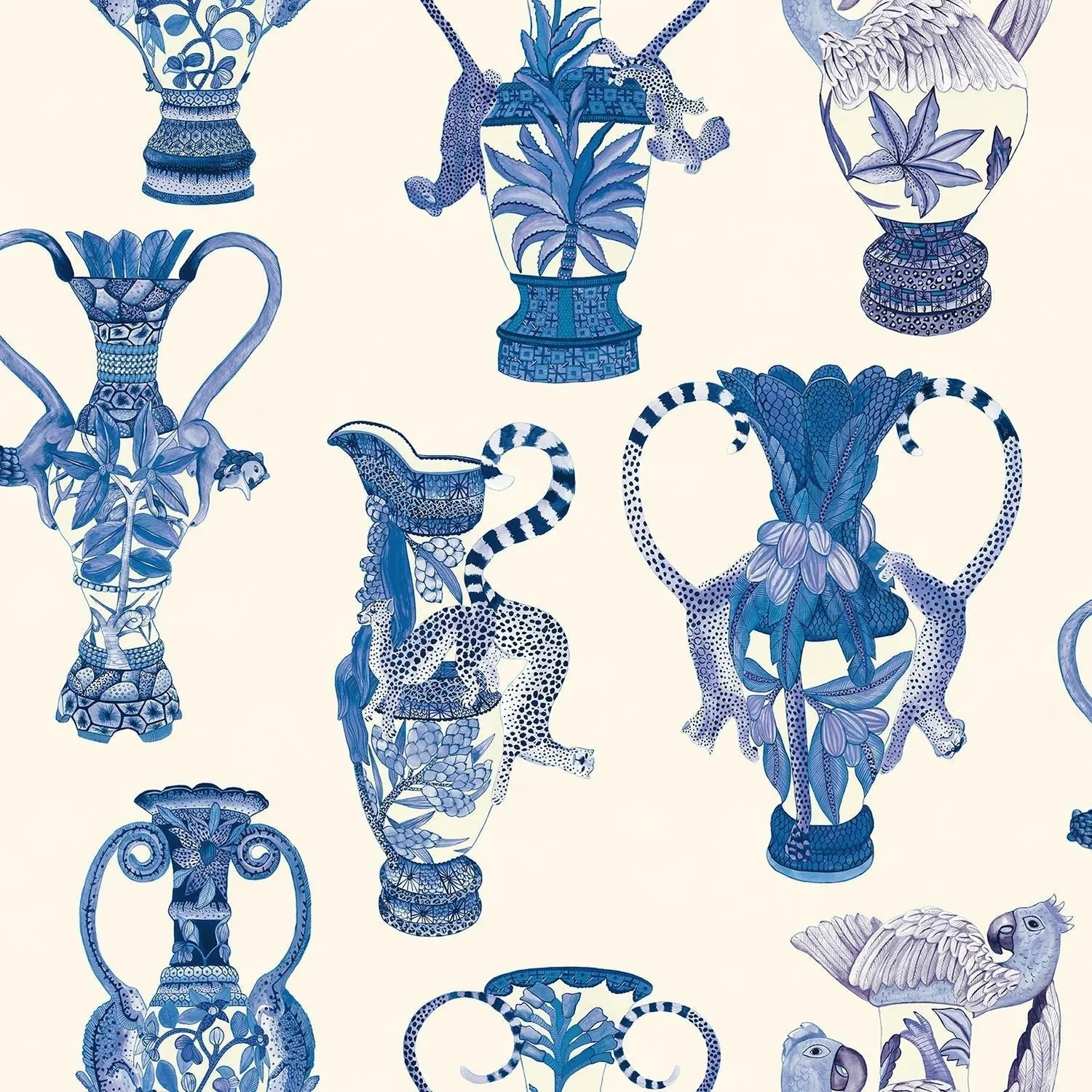 Cole & Son Khulu Vases Tapetenmuster Vasen Safari