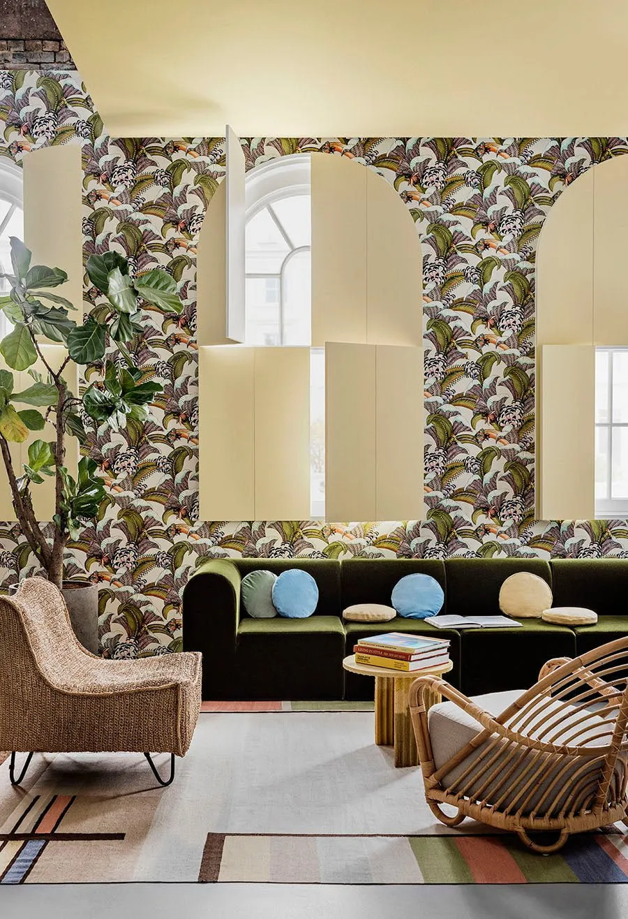 Cole&Son Hoopoe Leaves Tapete Vlies botanisch