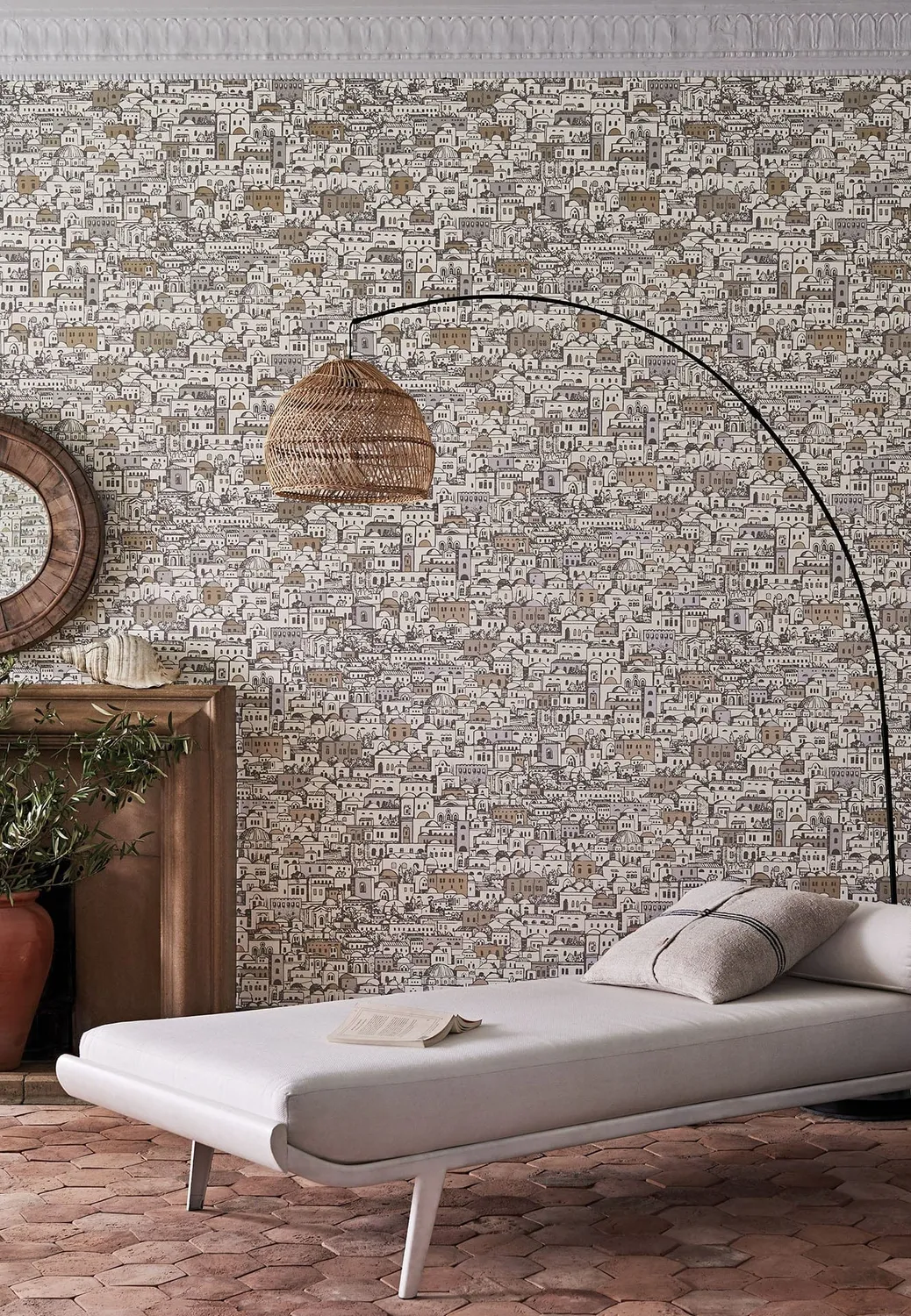 Cole & Son Mediterranea Tapete Stadtszene Metallic