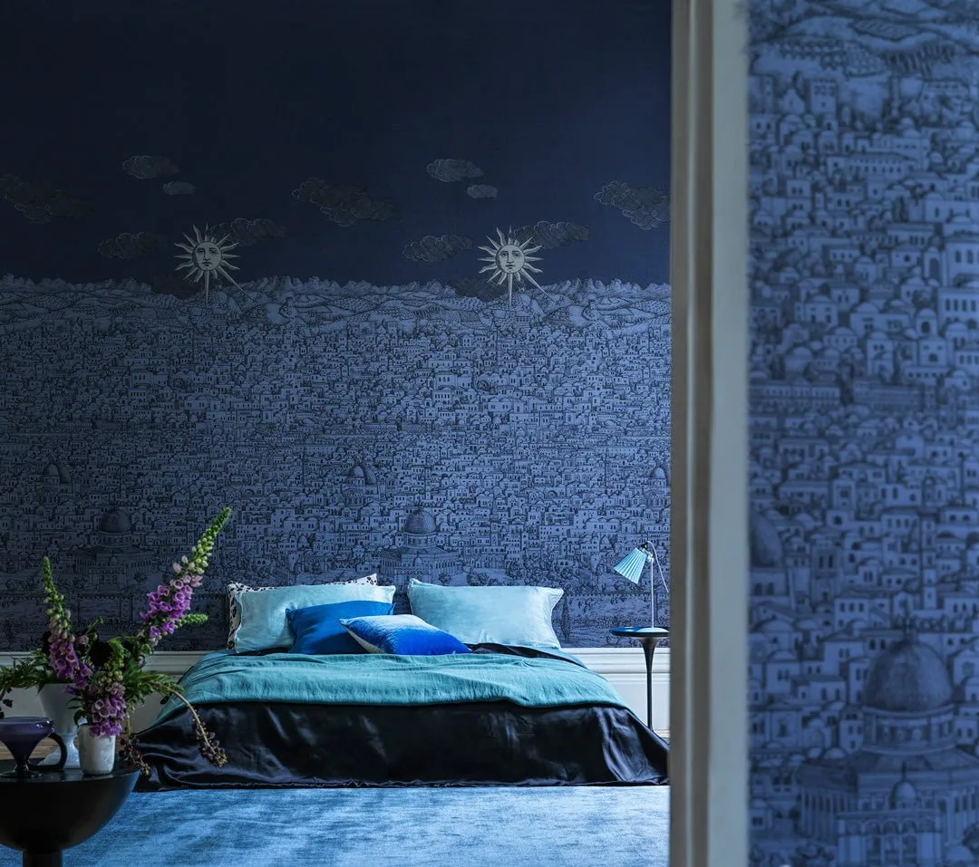 Cole&Son Fornasetti Vista Mediterranea Tapetenmuster Jerusalem-Motiv
