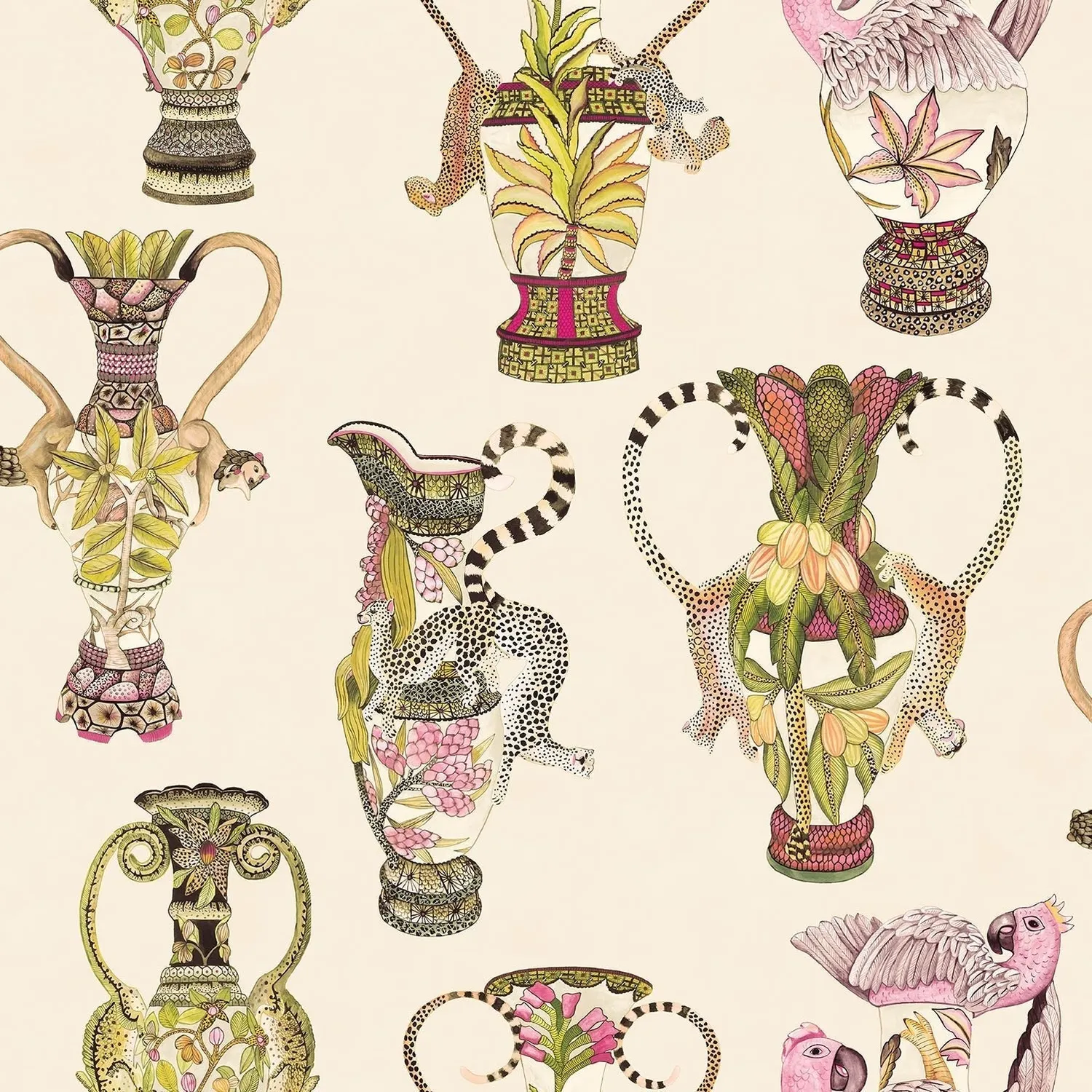 Cole & Son Khulu Vases Tapetenmuster Vasen Safari
