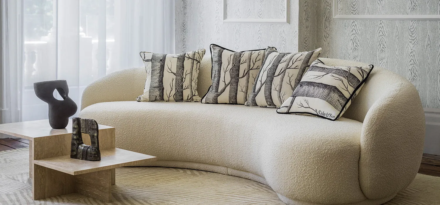 Cole & Son Woods Leinen-Union-Kissen Waldmotiv