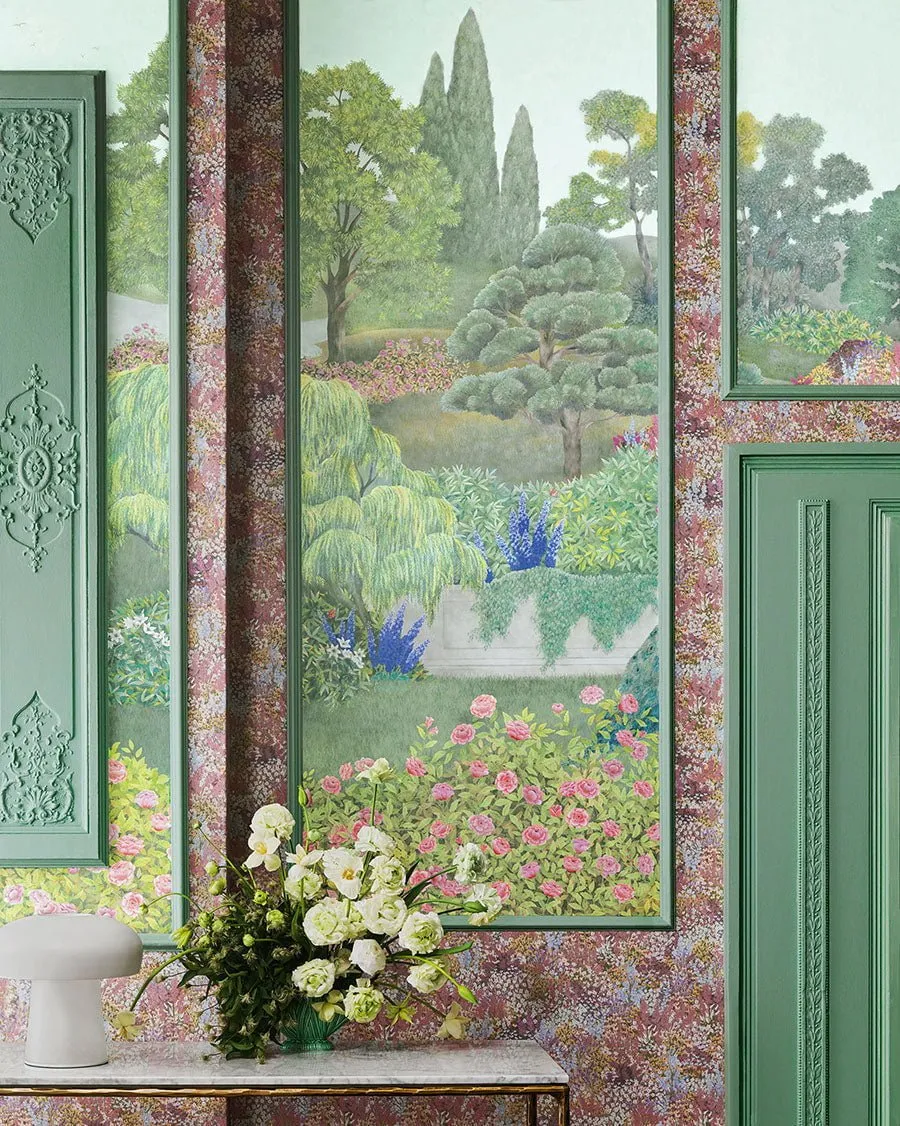 Cole & Son Idyll Panoramatapete Gartenlandschaft