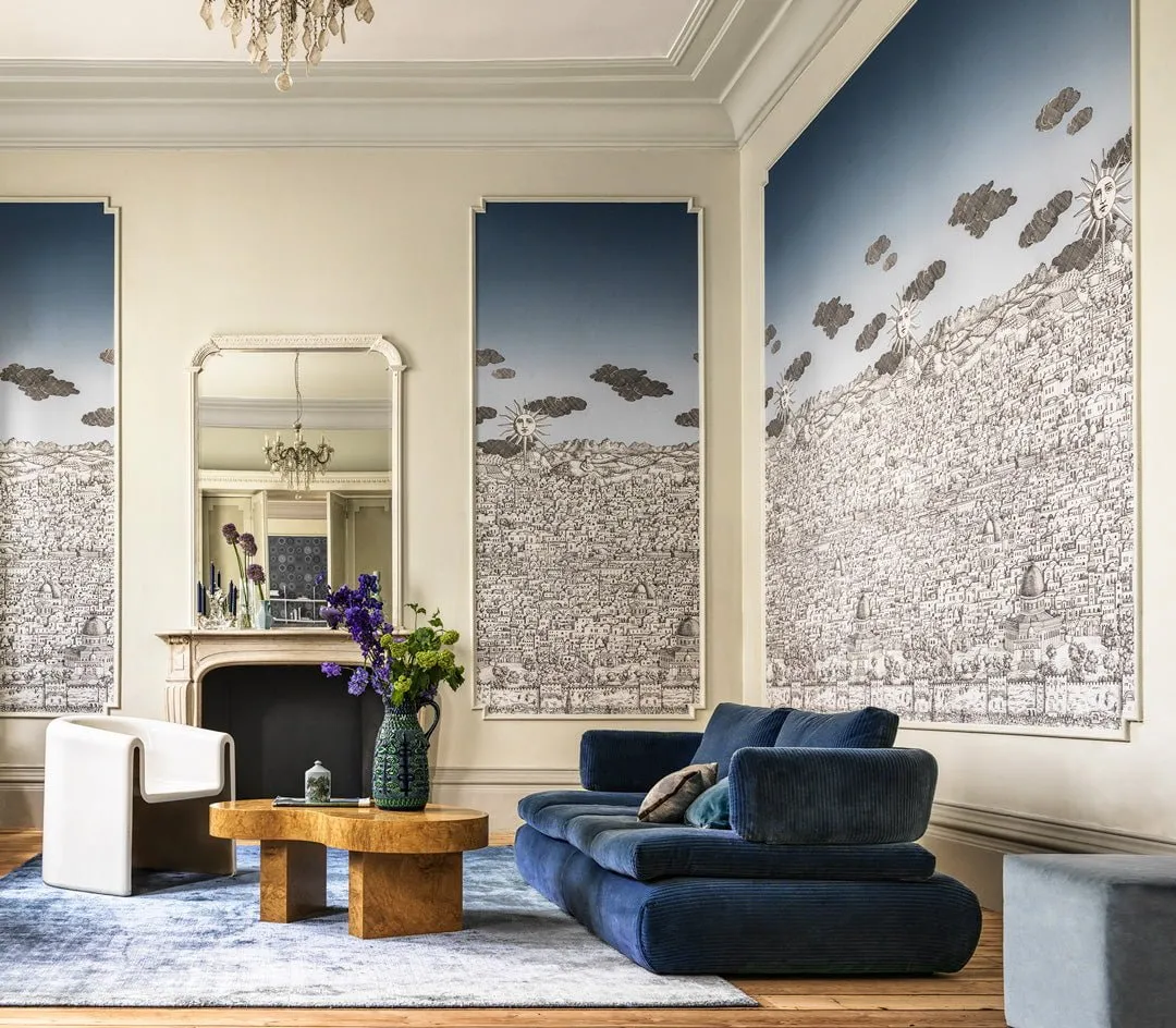 Cole&Son Fornasetti Vista Mediterranea Tapetenmuster Jerusalem-Motiv