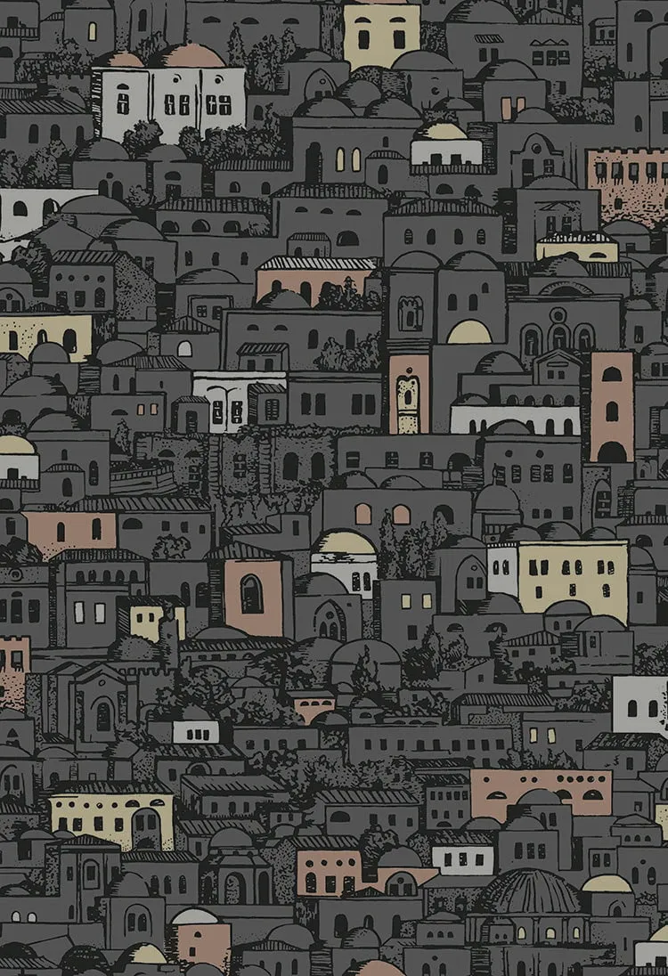 Cole & Son Mediterranea Tapete Stadtszene Metallic