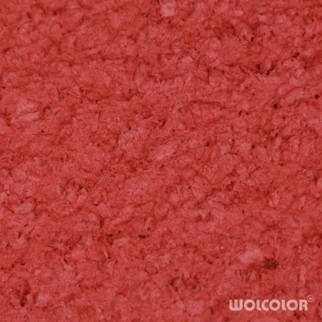 Wolcolor Rot Baumwollputz mit hoher Pigmentierung