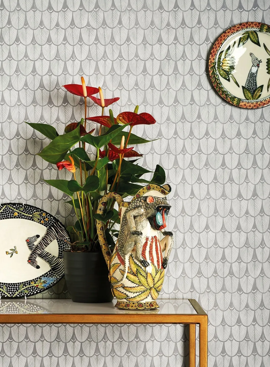 Cole & Son Narina Sample Tapetenmuster Federaquarell