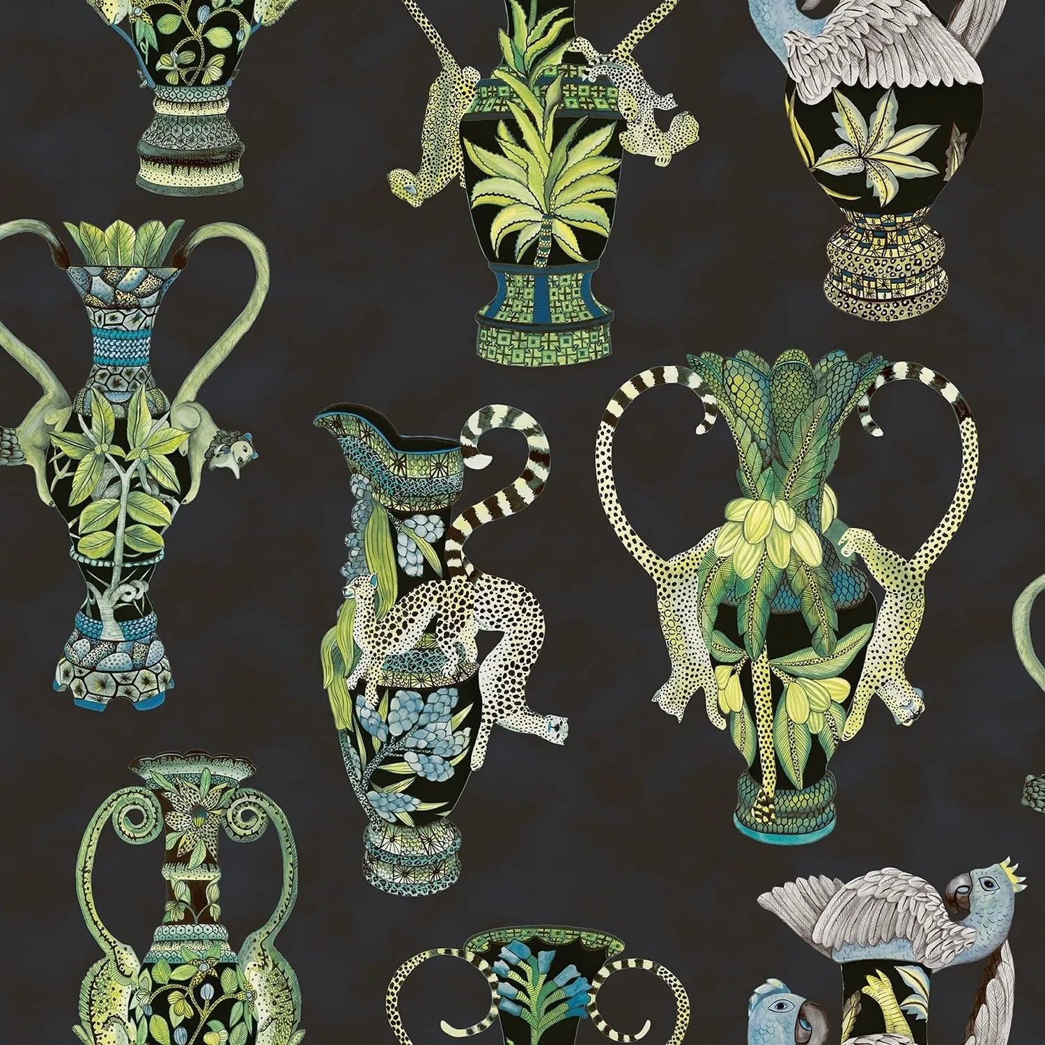 Cole & Son Khulu Vases Tapetenmuster Vasen Safari