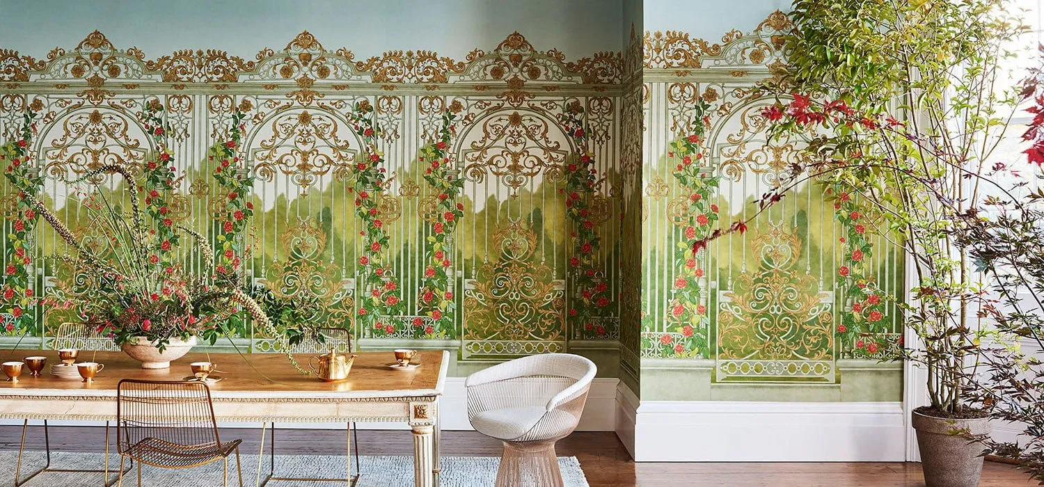Cole & Son Tijou Gate Tapete Paneel Eisenranken