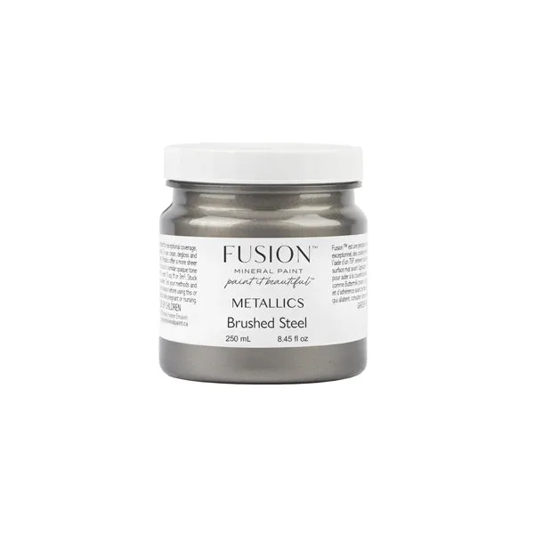 Fusion Mineral Paint Brushed Steel Metallic Farbe Stahl-Effekt