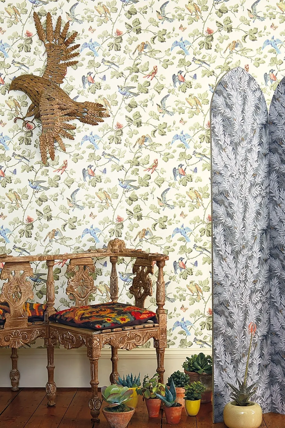 Cole & Son Winter Birds Tapete Muster Vögel