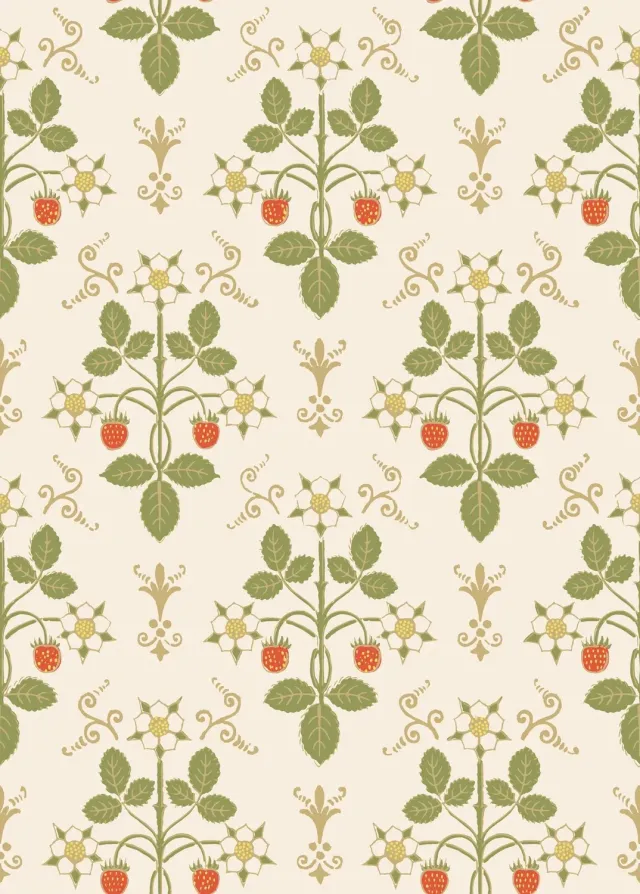 Cole & Son Strawberry Tapete Vlies Erdbeeren