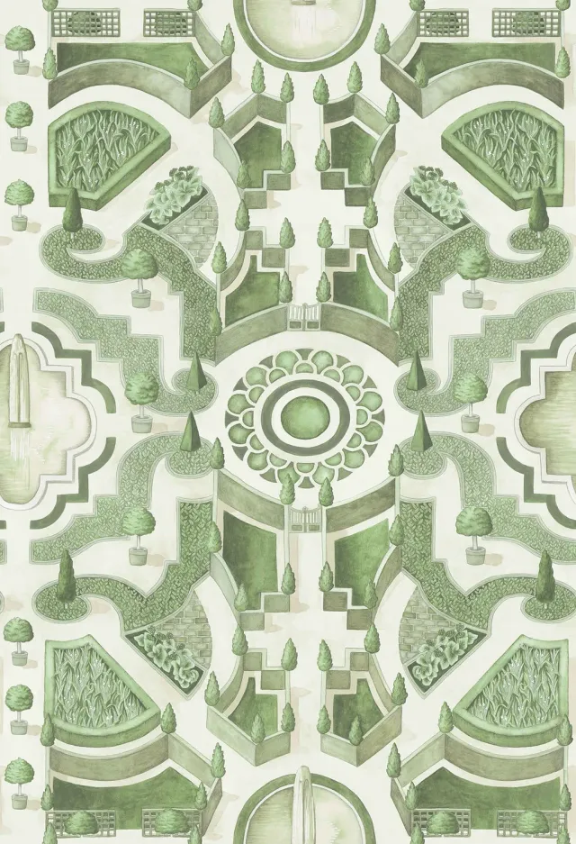 Cole&Son Botanica Topiary Tapetenmuster Aquarell-Blätter