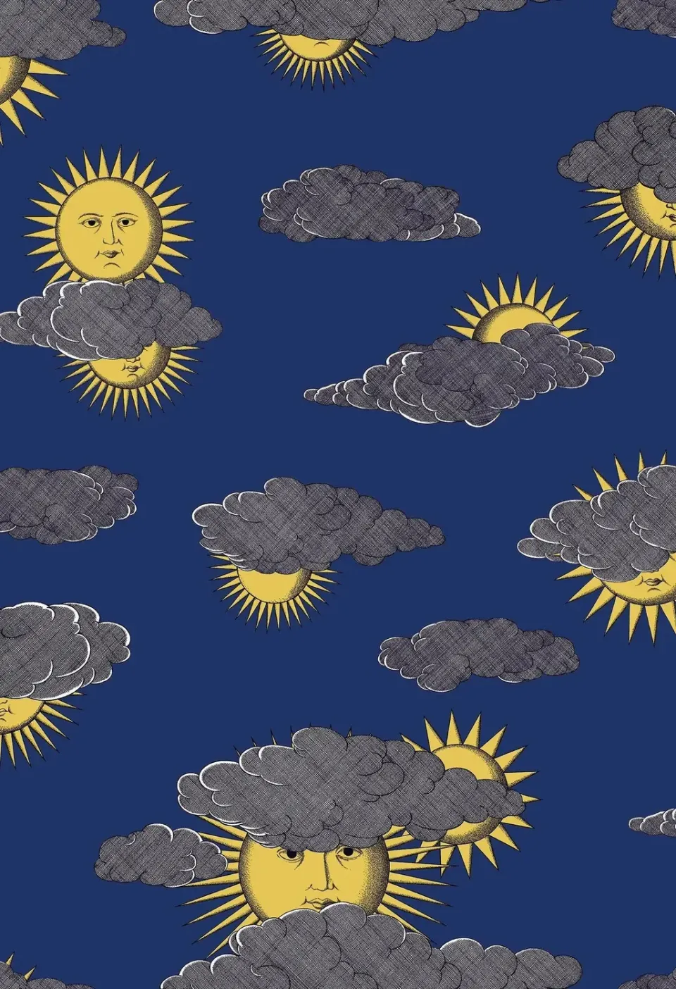 Cole&Son Senza Tempo Soli e Nuvole Tapetenmuster Sonne