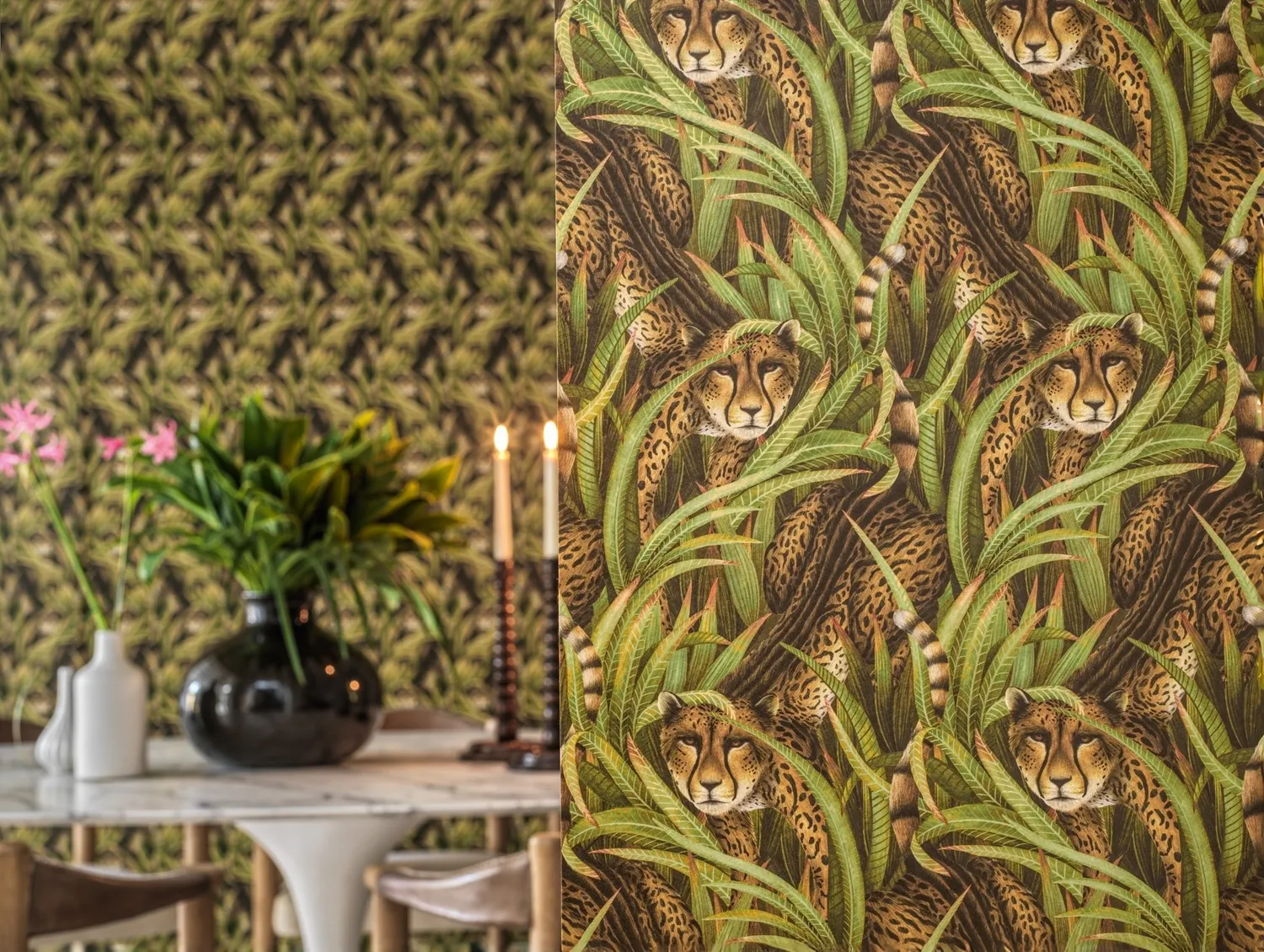 Cole&Son Cheetah Prowl Sample Tapete Muster Gepard