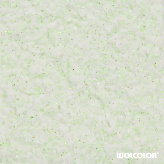 Wolcolor Classic Green Dream Baumwollputz weiss Grünglitzer
