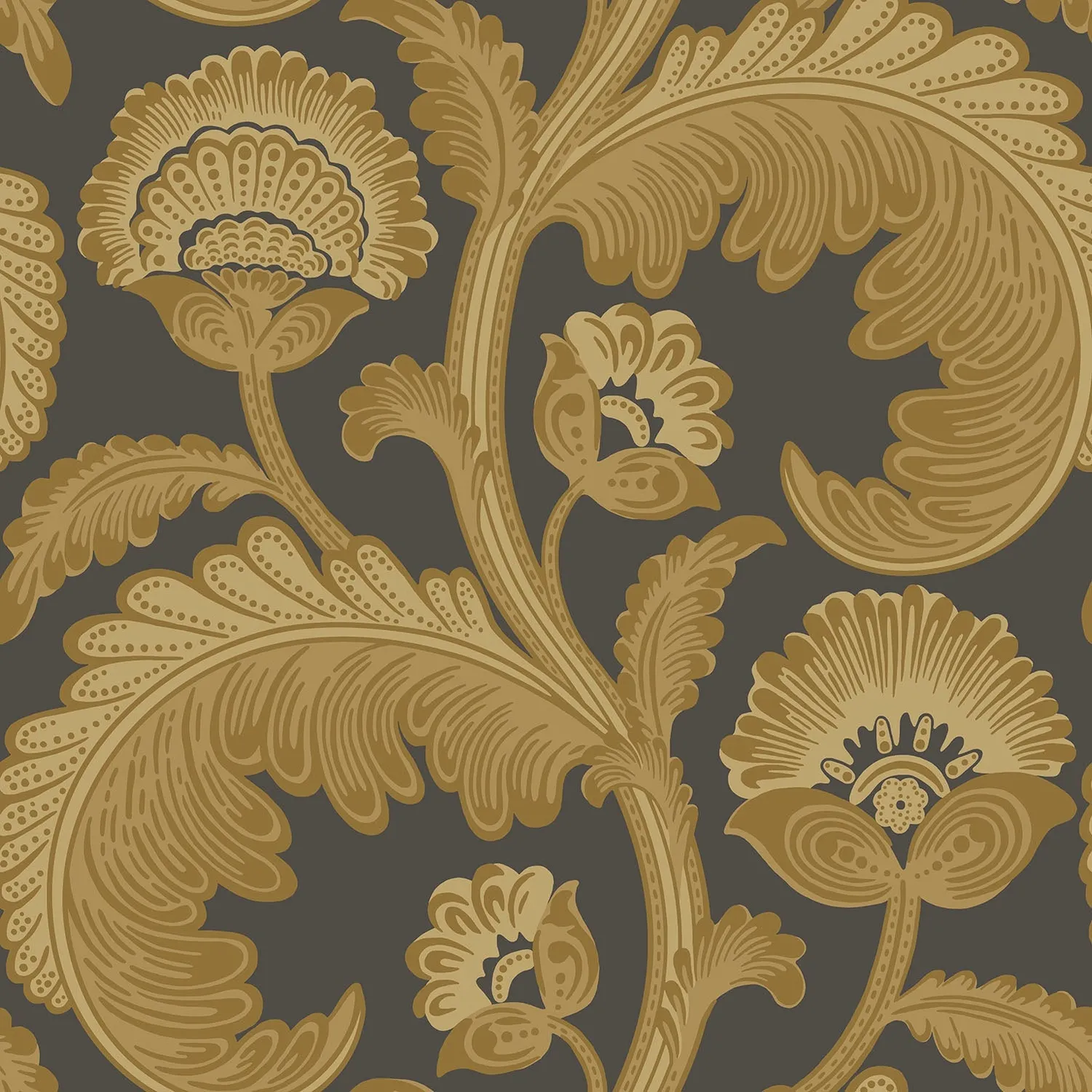 Cole&Son Fanfare Flock Tapete Blätter